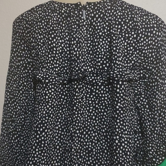 TIBI MARTINE RUFFLE POLKA DOT BLOUSE - Picture 7 of 11